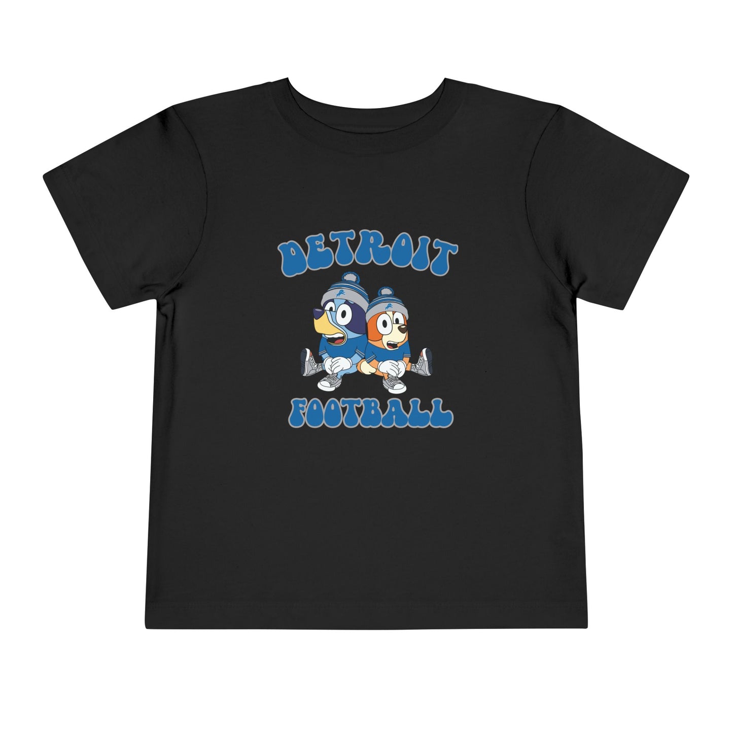 Toddler Bluey & Bingo Design Detroit Lions Football - Inspired T-Shirt