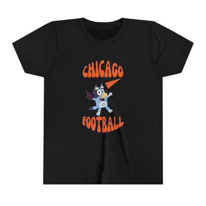 Youth Bluey Design Chicago Bears Football -Inspired T-Shirt