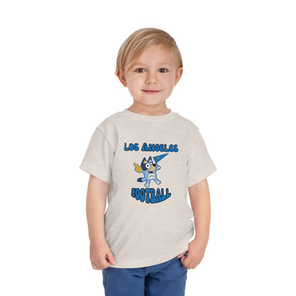 Toddler Bluey Design Las Angeles Chargers Football -Inspired T-Shirt