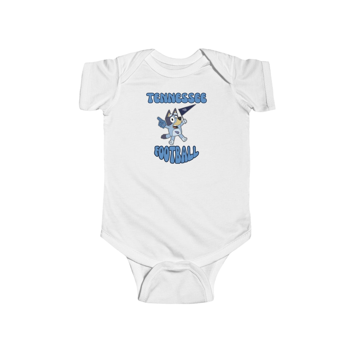 Infant Bluey Design Tennessee Titans Football -Inspired Bodysuit