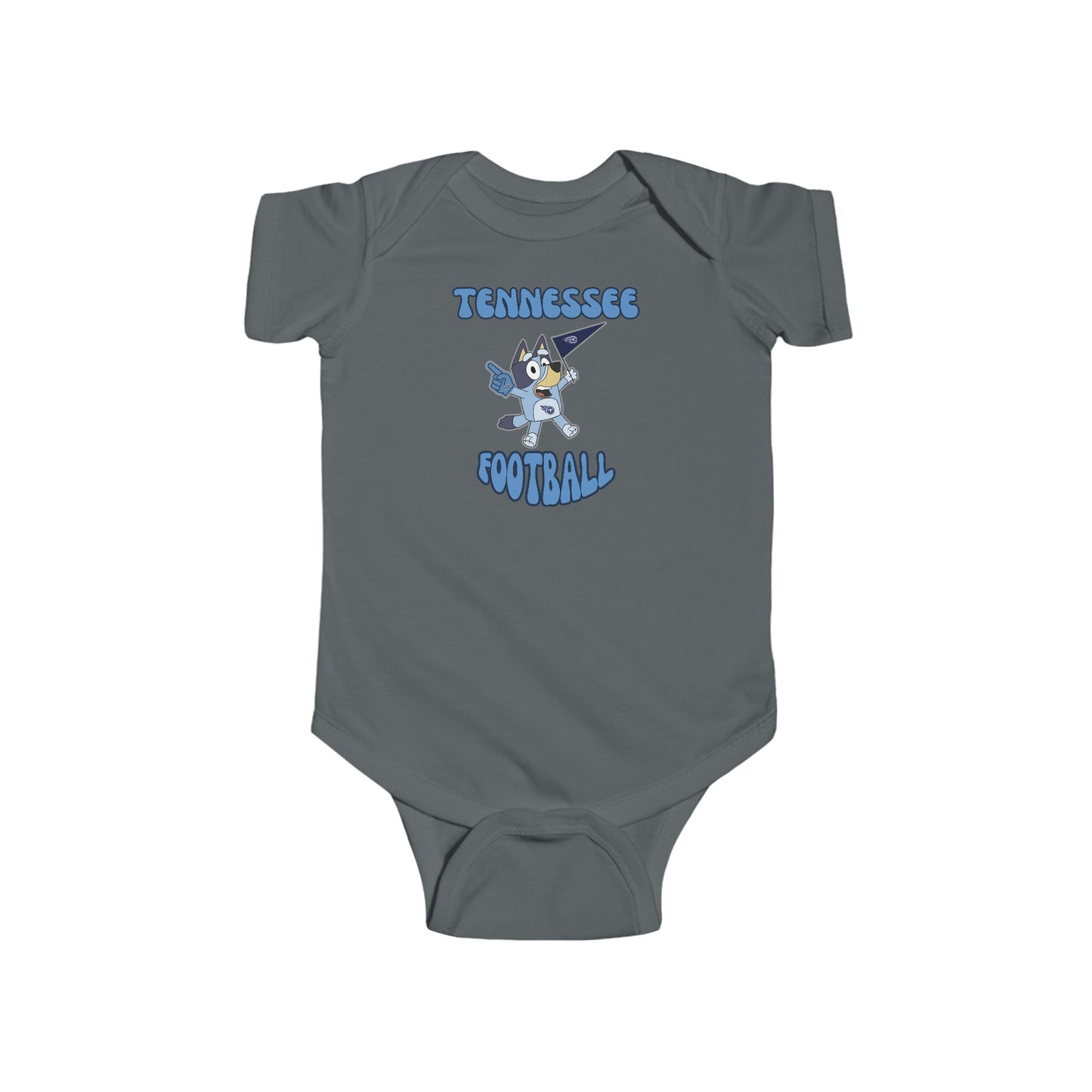 Infant Bluey Design Tennessee Titans Football -Inspired Bodysuit