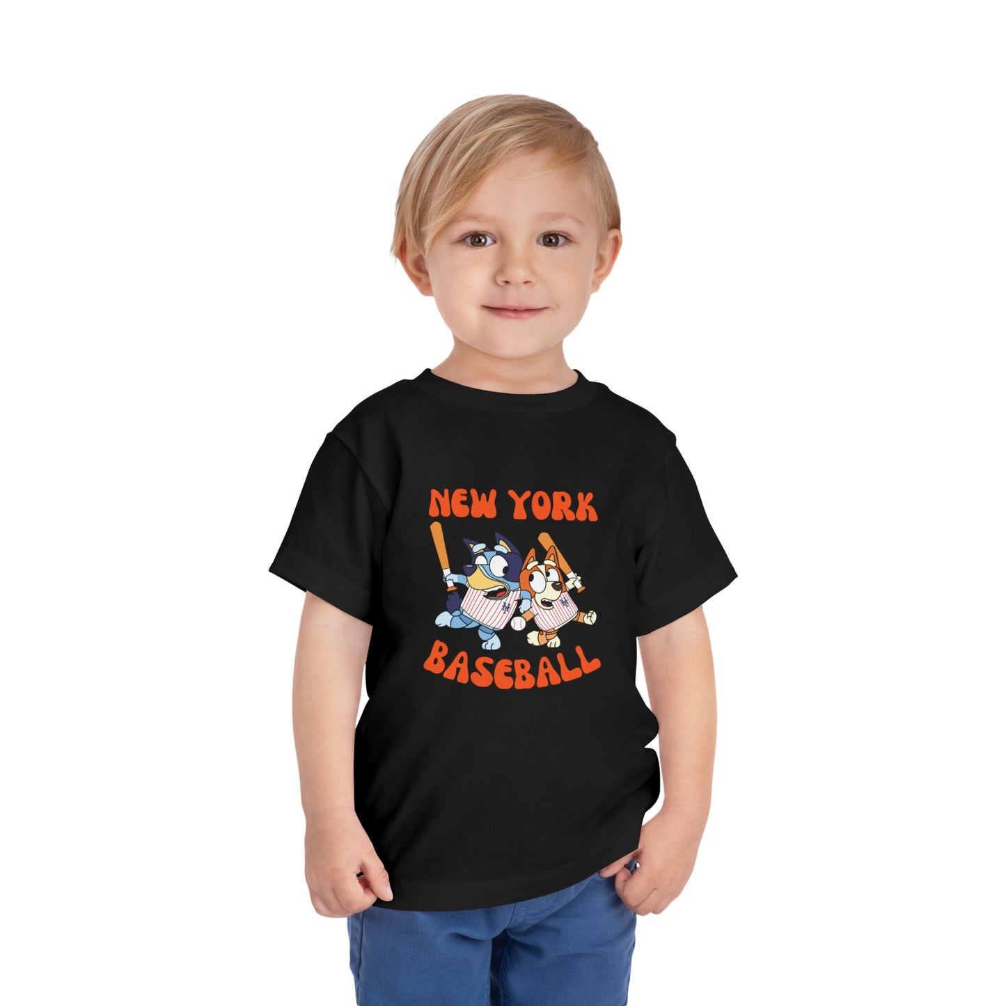 Toddler Bluey Design NY Mets - Inspired T-Shirt