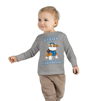 Rubble Paw Patrol Lions Football Toddler Long Sleeve Tee