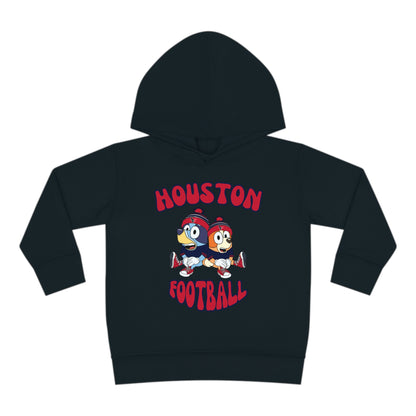 Toddler Bluey & Bingo Design Texans Football - Inspired Pullover Fleece Hoodie