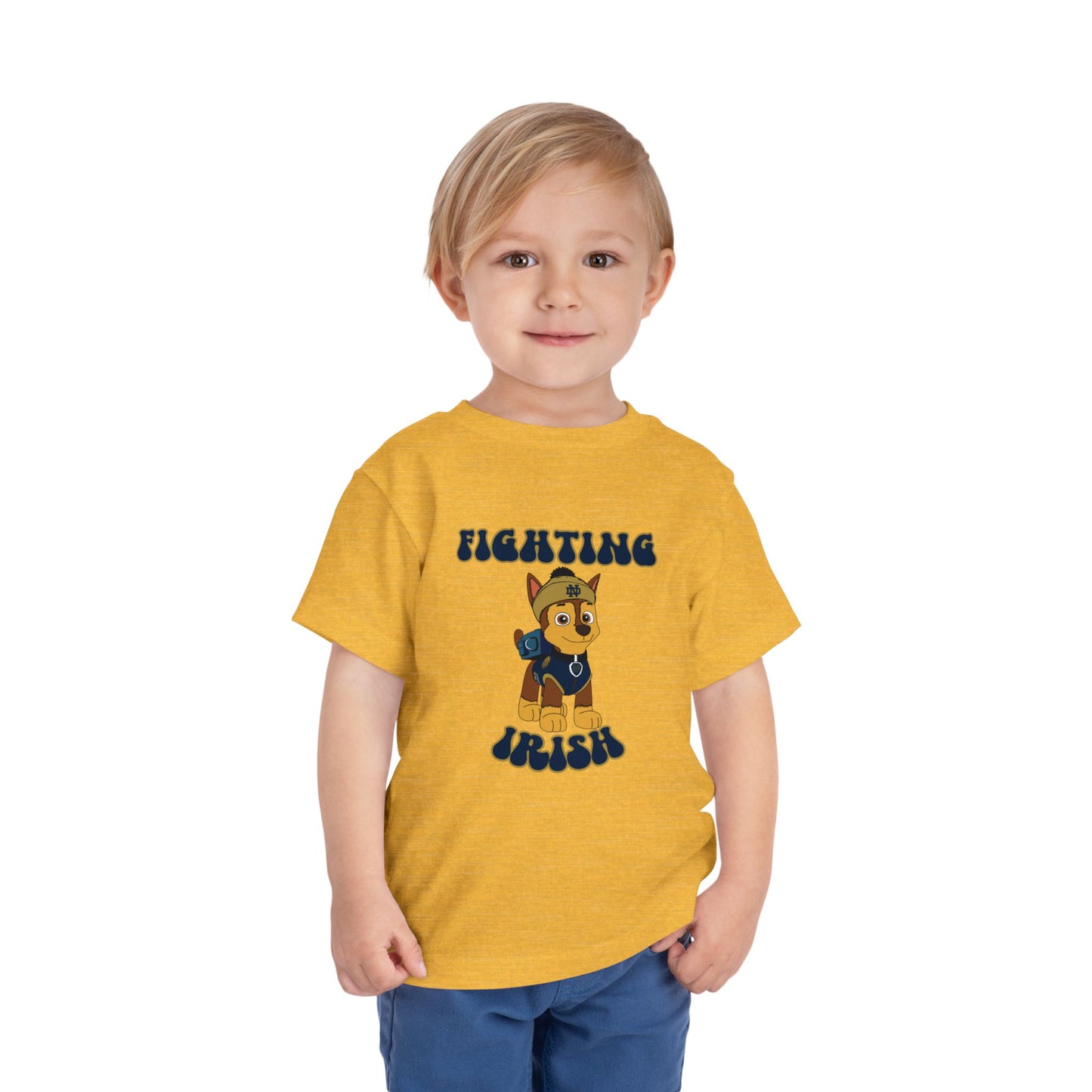 Chase Paw Patrol Fighting Irish College Football Design Toddler Tee