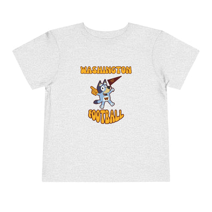 Toddler Bluey Design Washington Commanders Football -Inspired T-Shirt