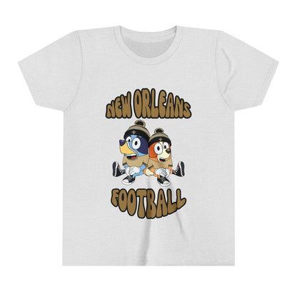 Youth Bluey & Bingo Design Saints Football - Inspired T-Shirt