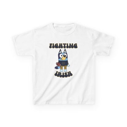 Bluey Fighting Irish Design College Football Youth Tee