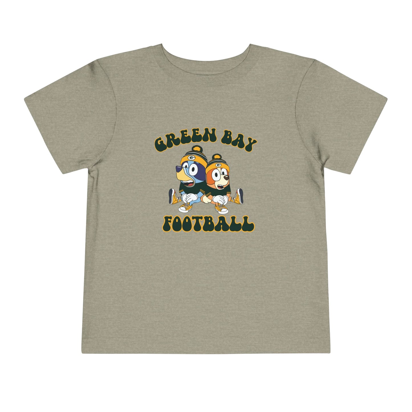 Toddler Bluey & Bingo Design Green Bay Football - Inspired T-Shirt