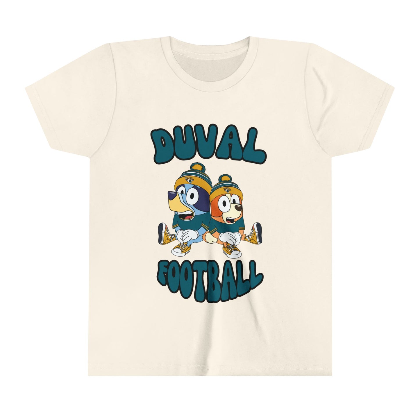 Youth Bluey & Bingo Design Jaguars Football - Inspired T-Shirt