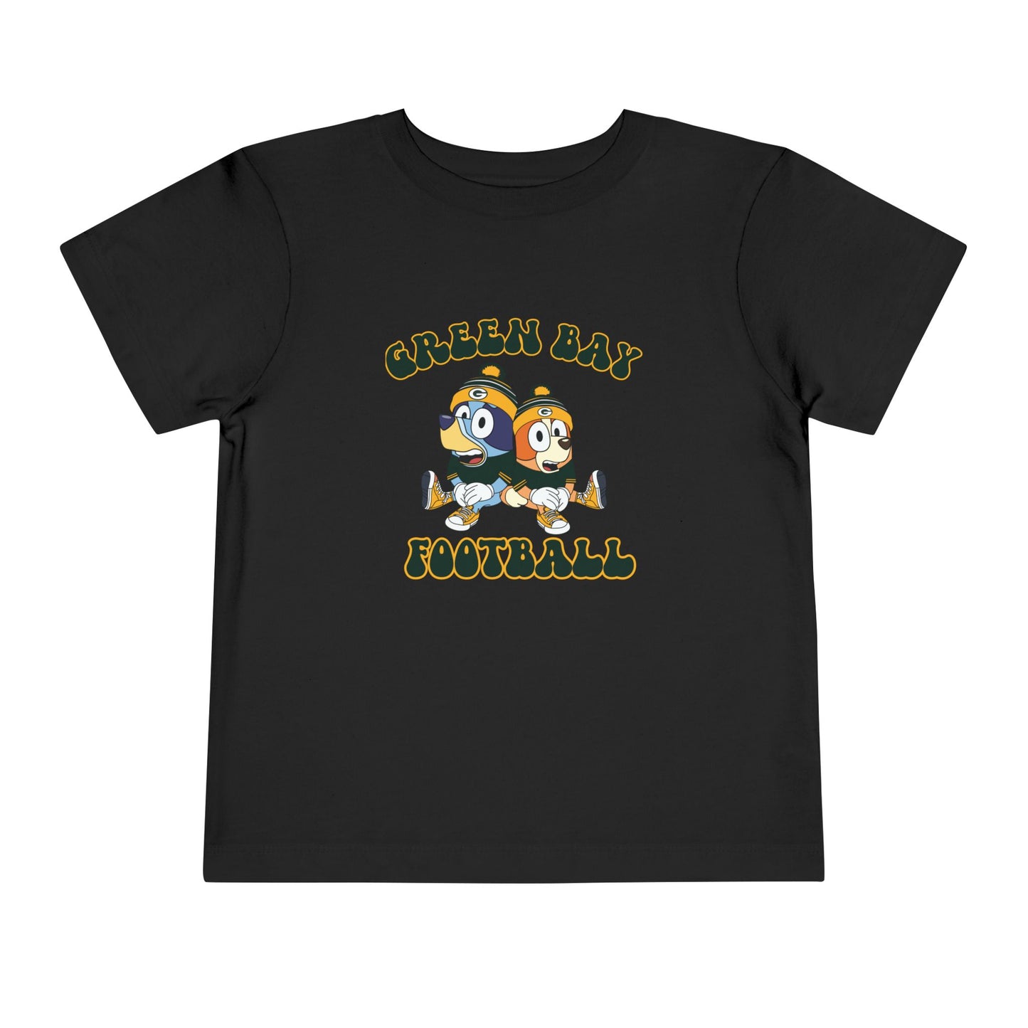 Toddler Bluey & Bingo Design Green Bay Football - Inspired T-Shirt