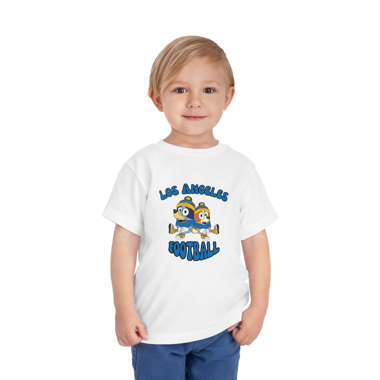 Toddler Bluey & Bingo Design Chargers Football - Inspired T-Shirt