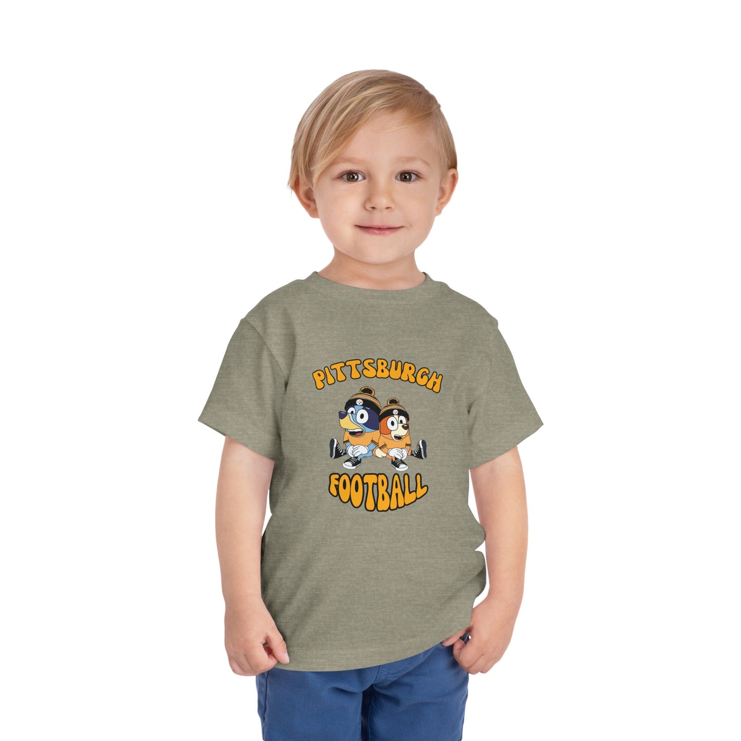 Toddler Bluey & Bingo Design Pittsburgh Steelers Football - Inspired T-Shirt