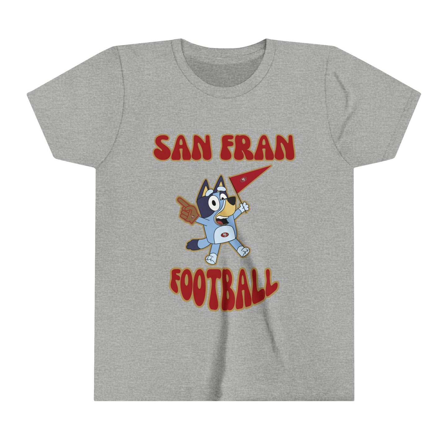 Youth Bluey Design San Francisco 49ers Football -Inspired T-Shirt