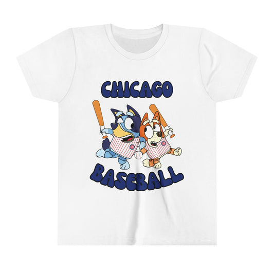 Youth Bluey Design Chicago Cubs - Inspired T-Shirt