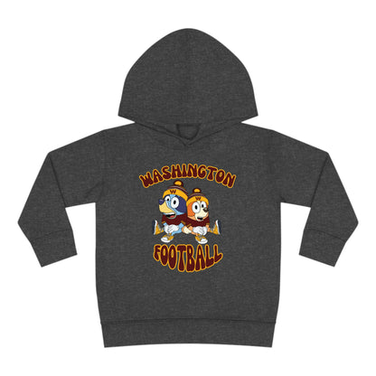 Toddler Bluey & Bingo Design Commanders Football - Inspired Pullover Fleece Hoodie