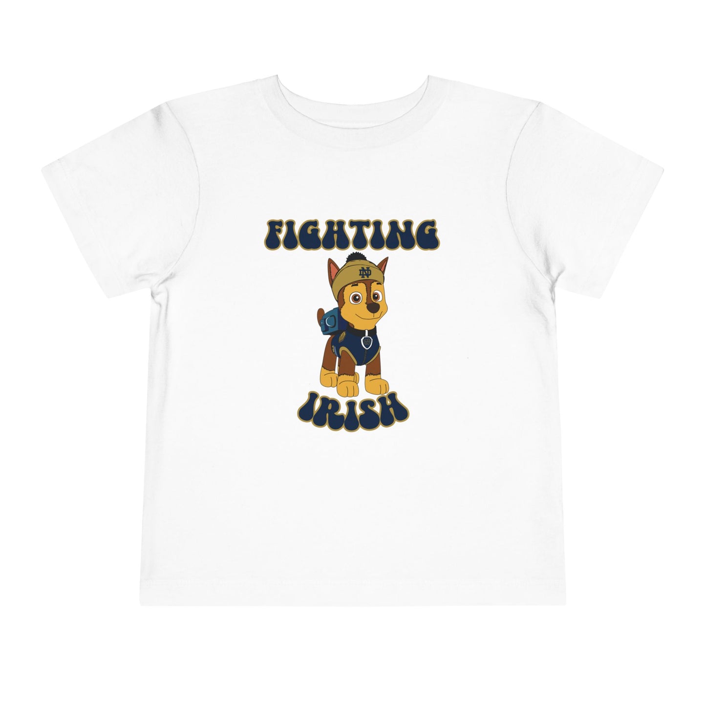 Chase Paw Patrol Fighting Irish College Football Design Toddler Tee