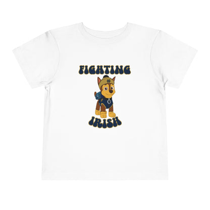 Chase Paw Patrol Fighting Irish College Football Design Toddler Tee