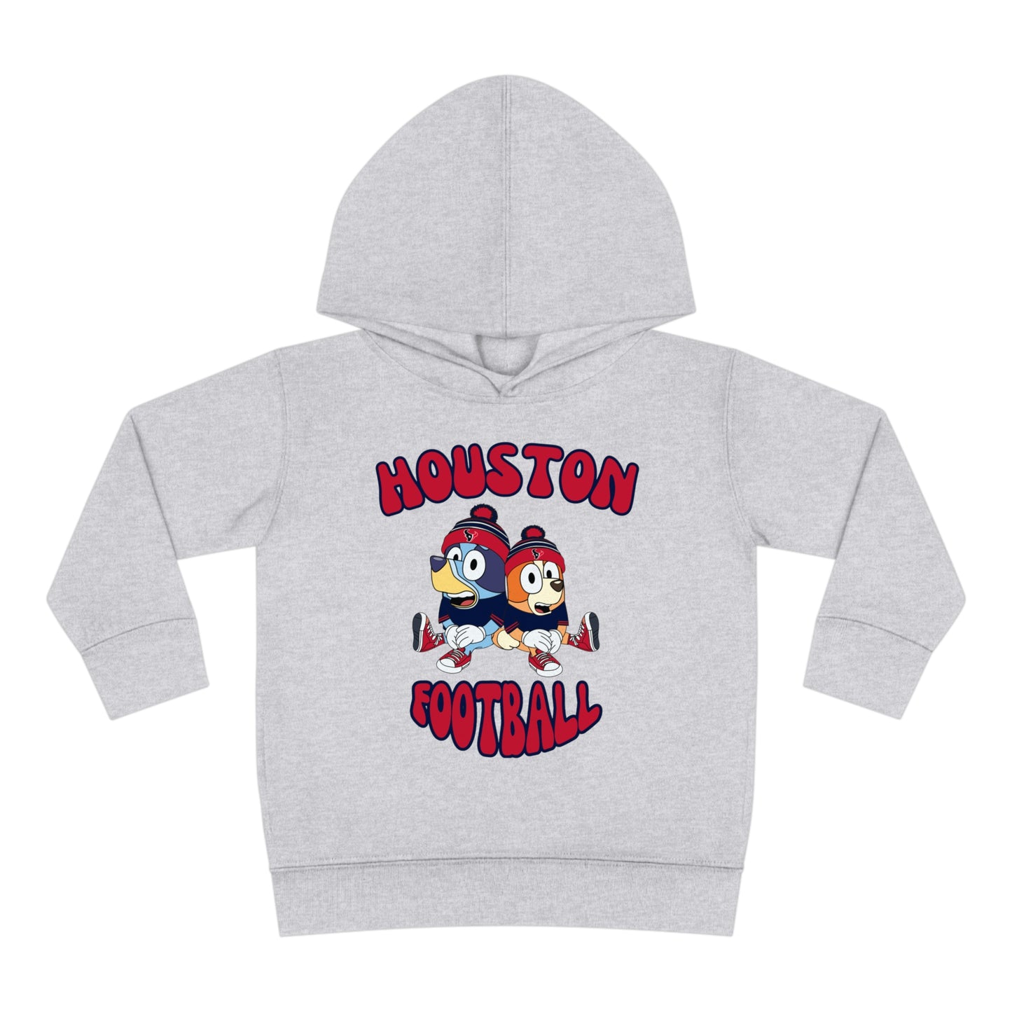 Toddler Bluey & Bingo Design Texans Football - Inspired Pullover Fleece Hoodie