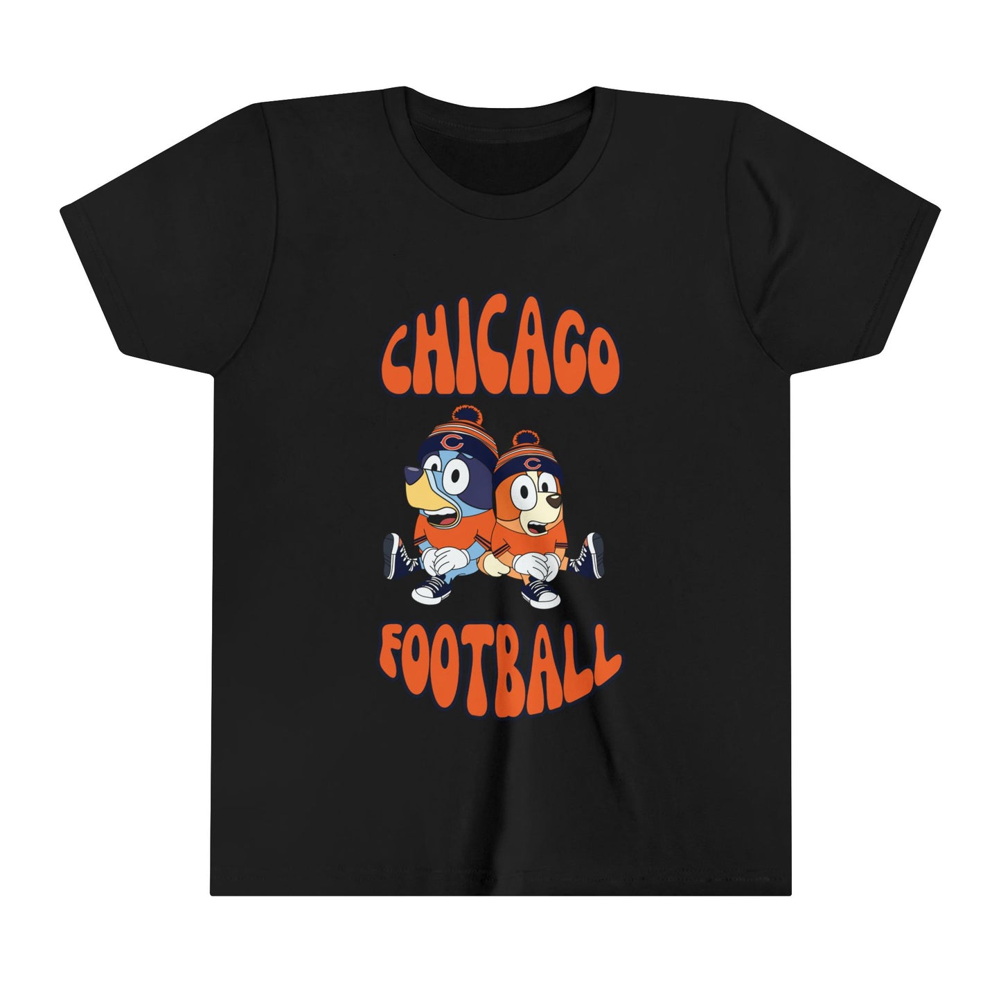 Youth Bluey & Bingo Design Bears Football - Inspired T-Shirt