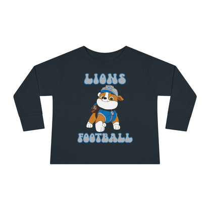 Rubble Paw Patrol Lions Football Toddler Long Sleeve Tee