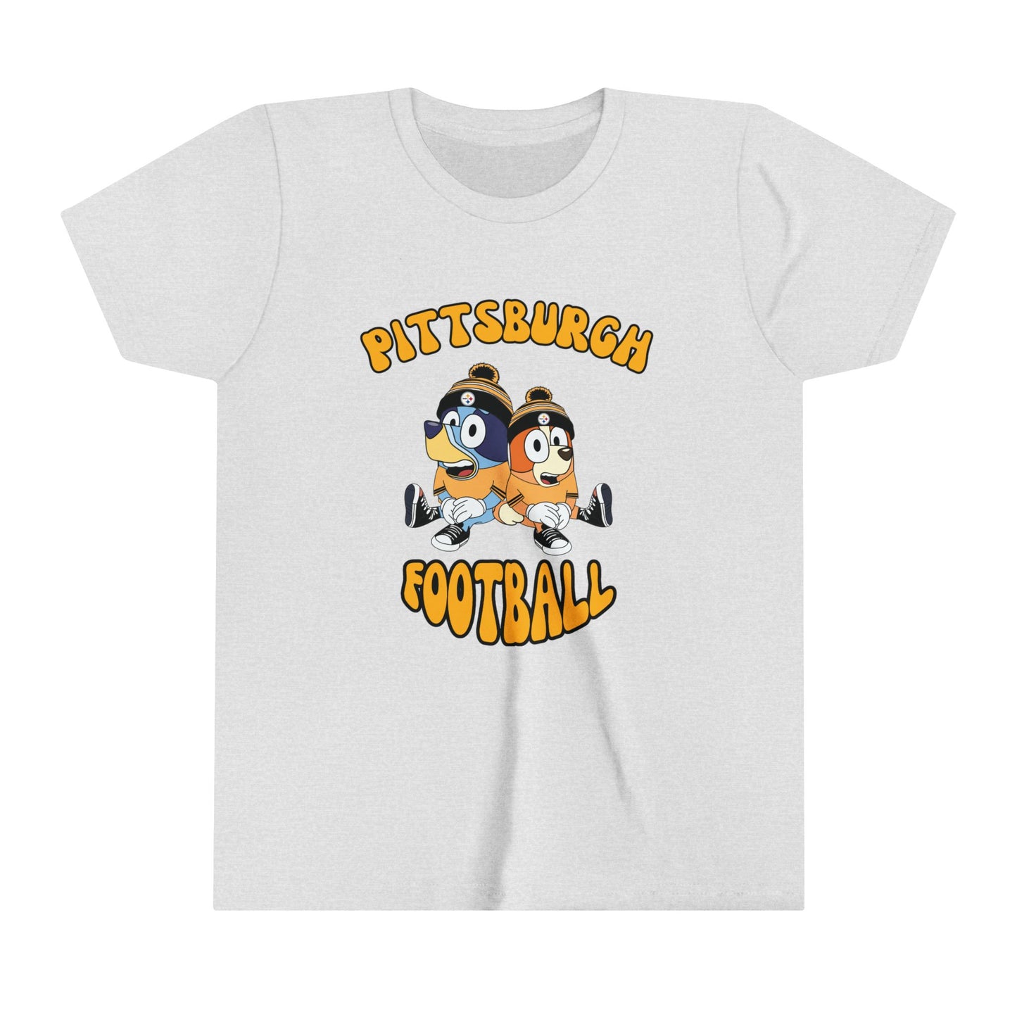 Youth Bluey & Bingo Design Pittsburgh Steelers Football - Inspired T-Shirt