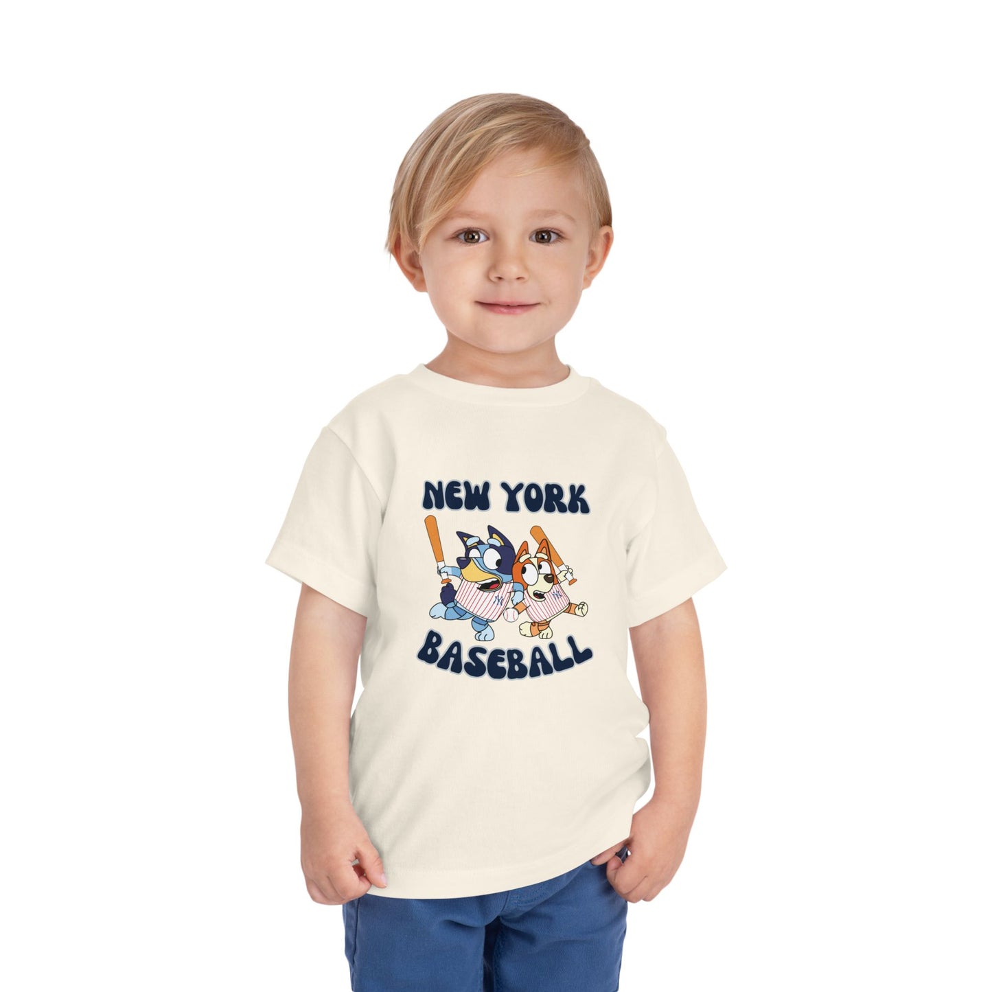 Toddler Bluey Design NY Yankees - Inspired T-Shirt