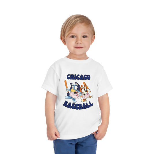 Toddler Bluey Design Chicago Cubs - Inspired T-Shirt