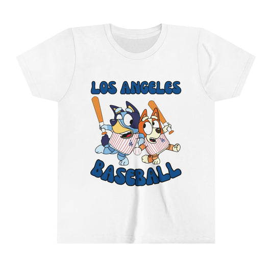 Youth Bluey Design LA Dodgers - Inspired T-Shirt