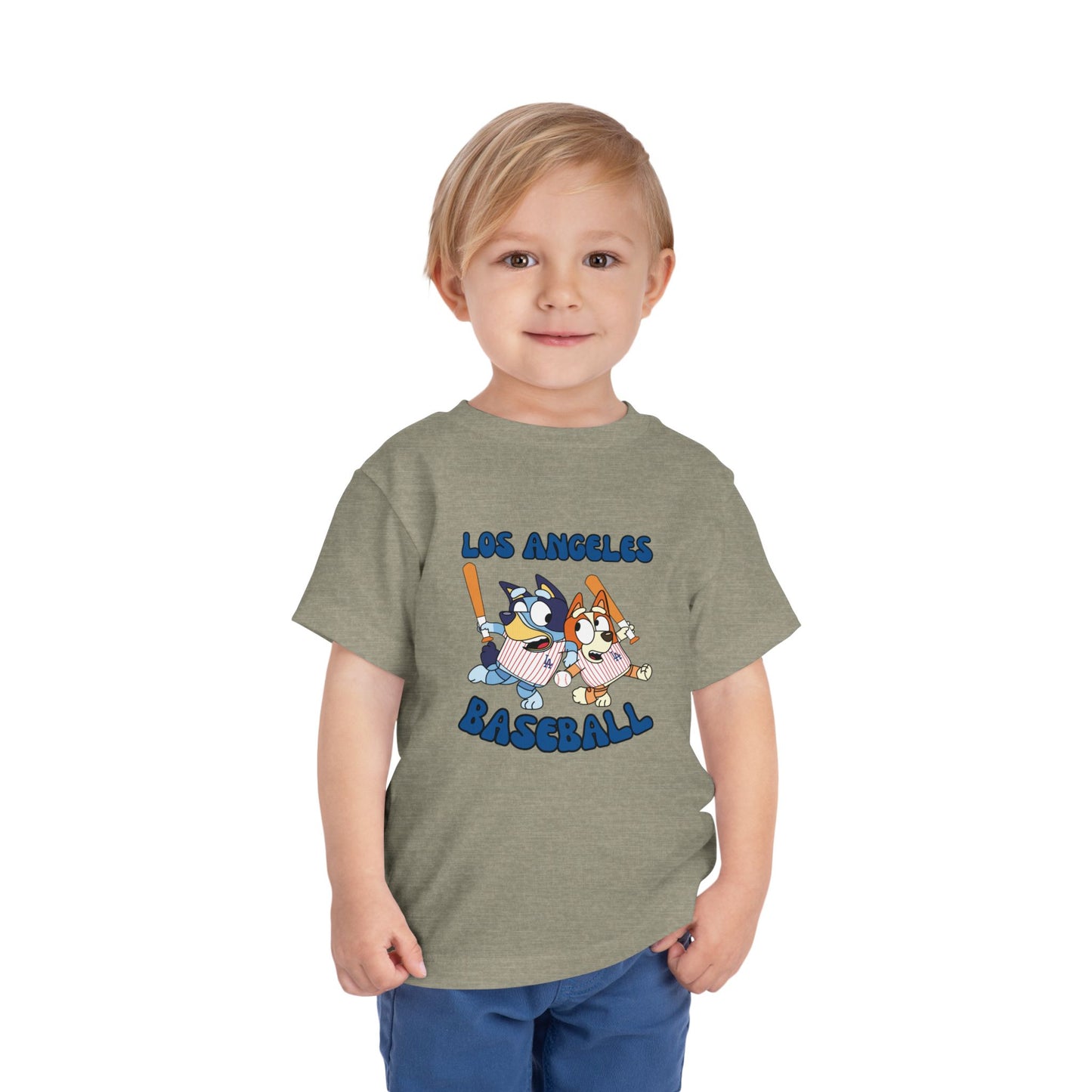 Toddler Bluey Design LA Dodgers - Inspired T-Shirt