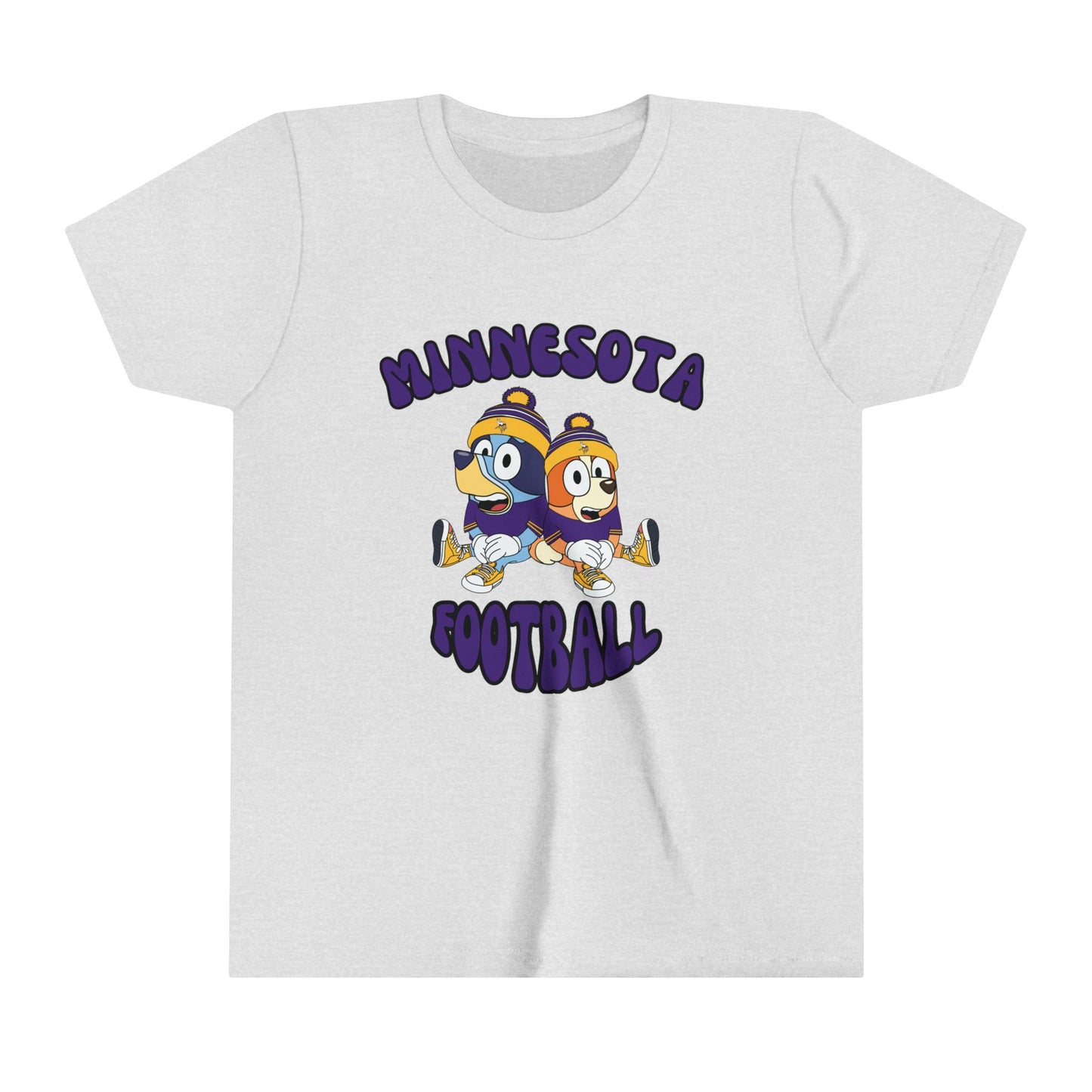 Youth Bluey & Bingo Design Vikings Football - Inspired T-Shirt