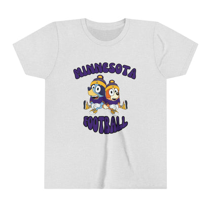 Youth Bluey & Bingo Design Vikings Football - Inspired T-Shirt