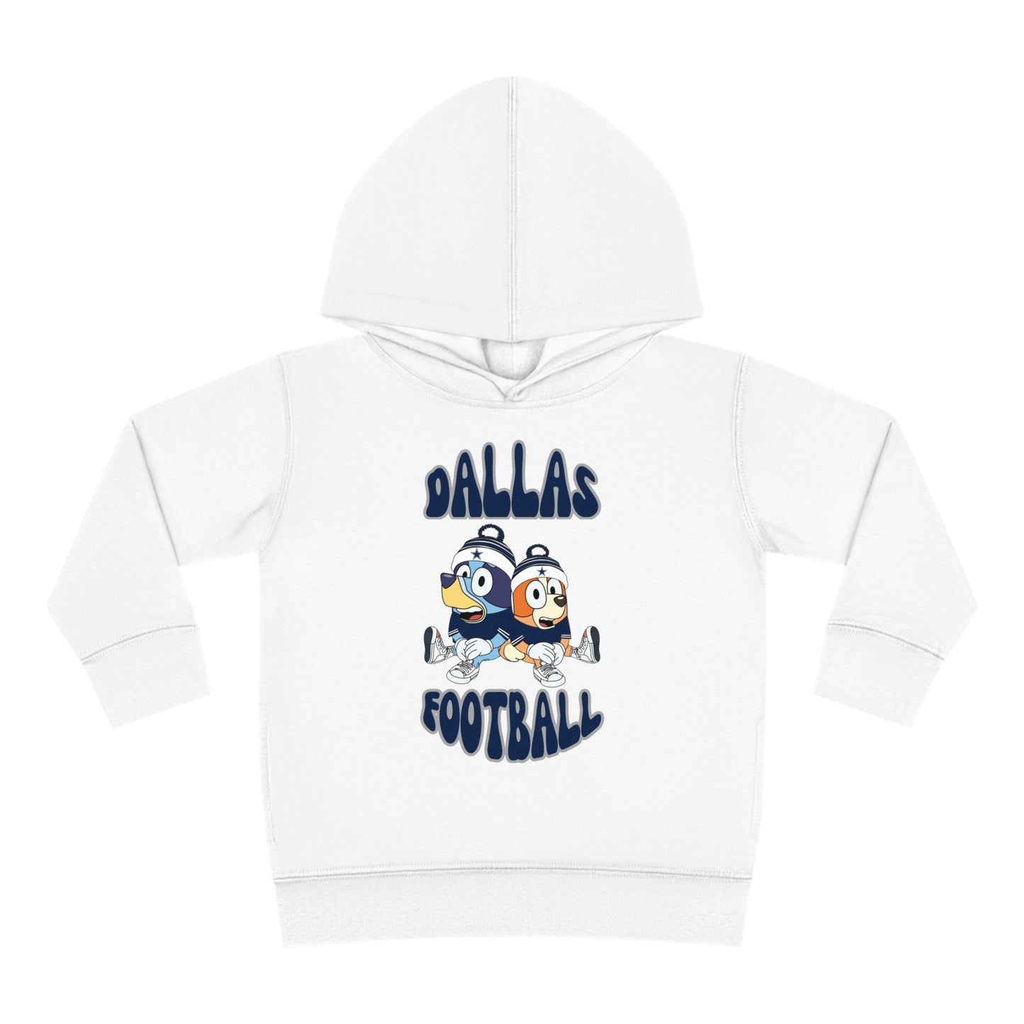 Toddler Bluey & Bingo Design Dallas Football - Inspired Pullover Fleece Hoodie