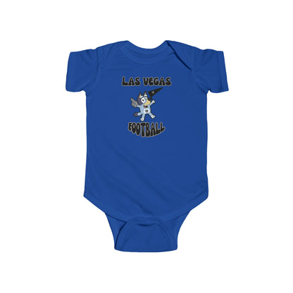 Infant Bluey Design Las Vegas Raiders Football -Inspired Bodysuit