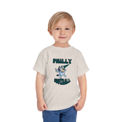 Toddler Bluey Design Philadelphia Eagles Football -Inspired T-Shirt