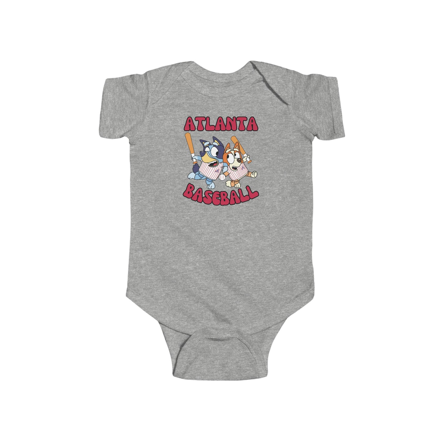 Toddler Bluey Design Atlanta Braves - Inspired Bodysuit