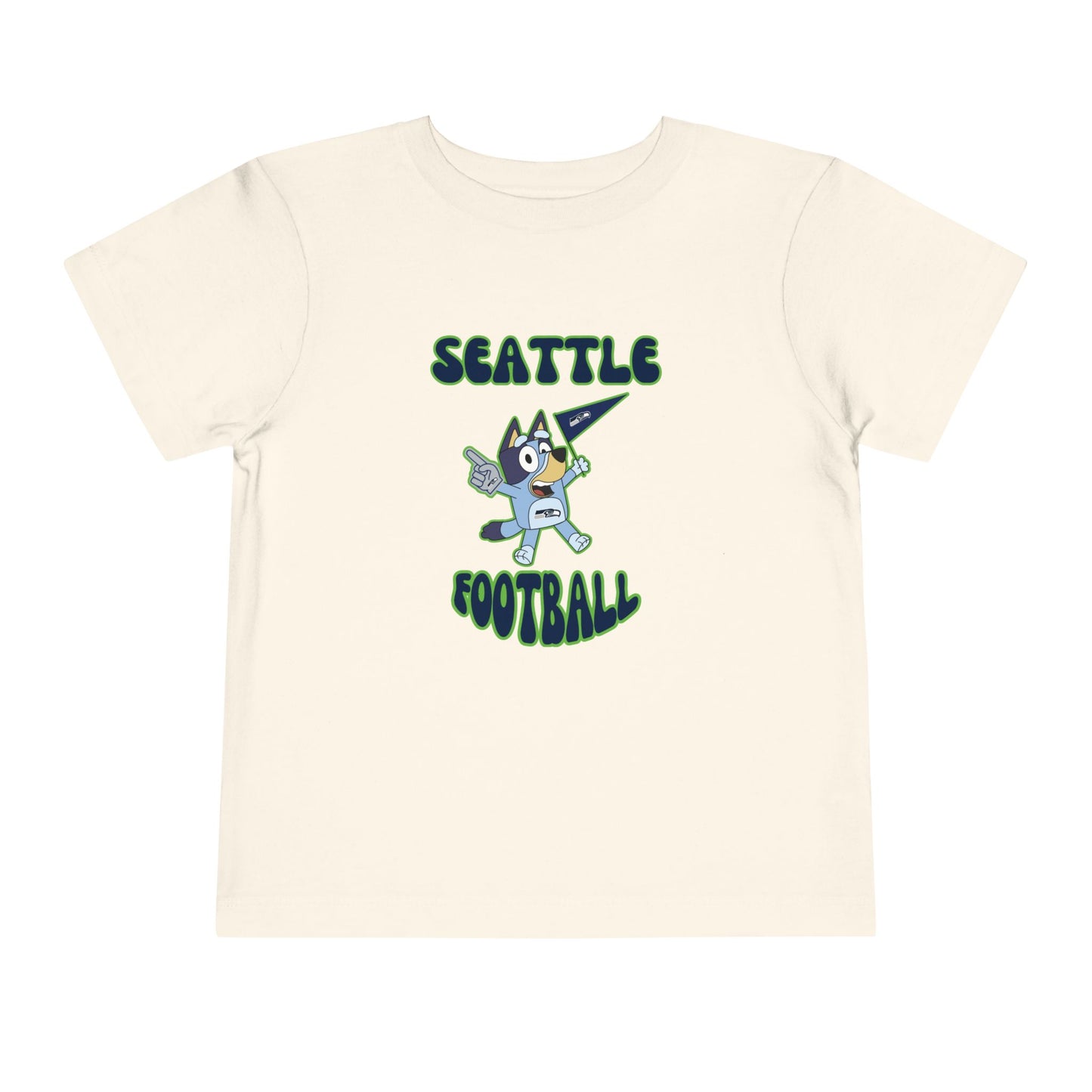 Toddler Bluey Design Seattle Seahawks Football -Inspired T-Shirt