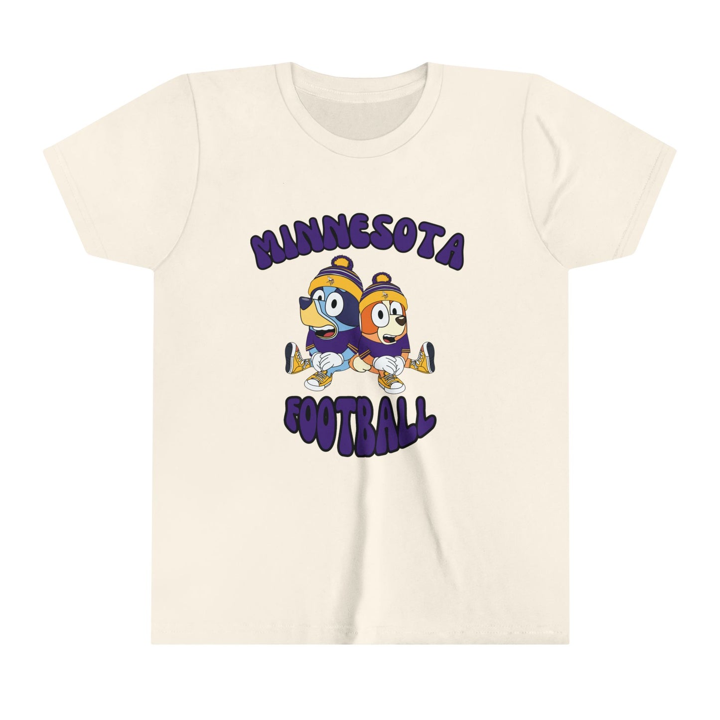 Youth Bluey & Bingo Design Vikings Football - Inspired T-Shirt