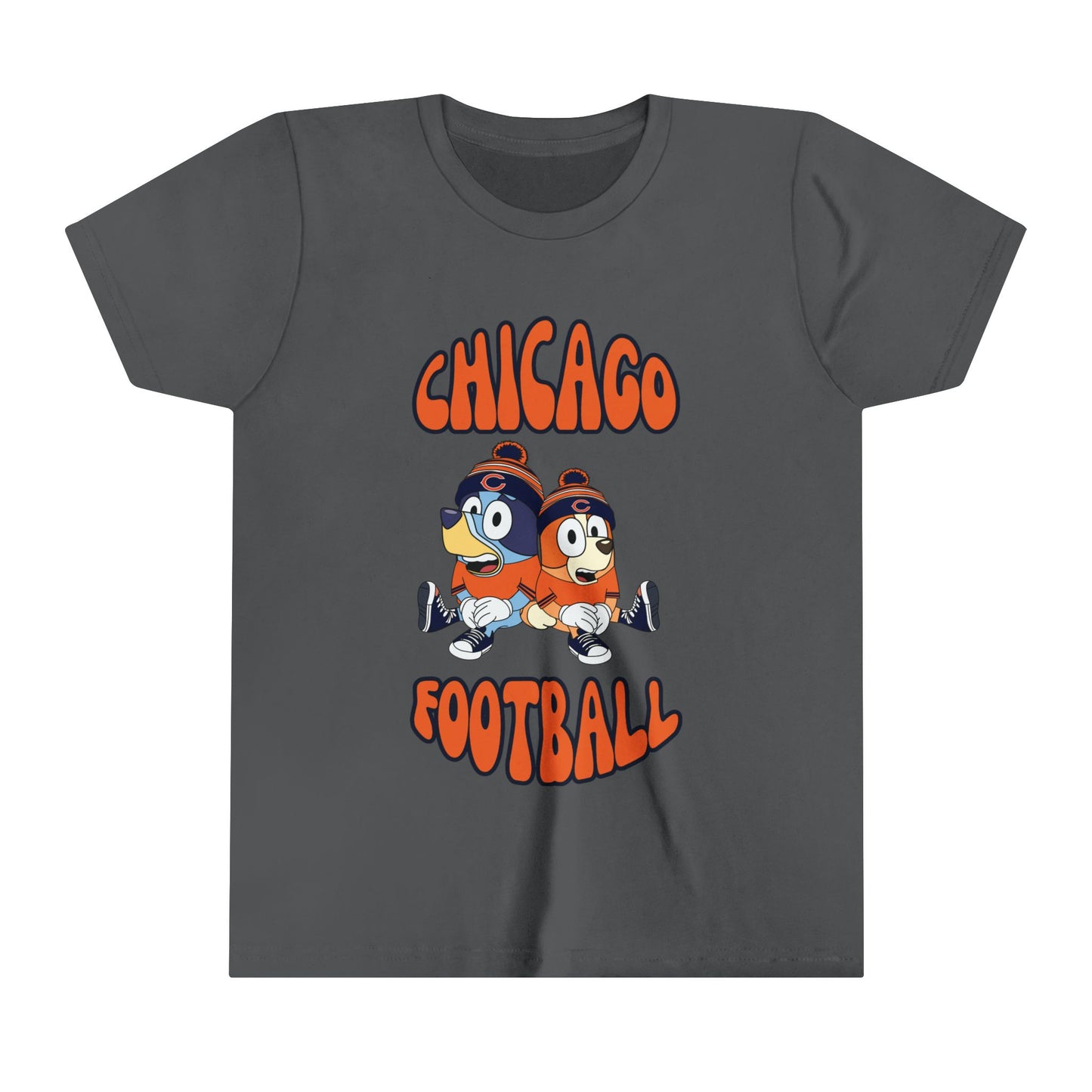 Youth Bluey & Bingo Design Bears Football - Inspired T-Shirt