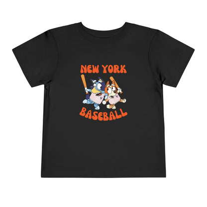 Toddler Bluey Design NY Mets - Inspired T-Shirt