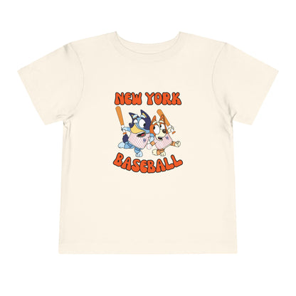 Toddler Bluey Design NY Mets - Inspired T-Shirt