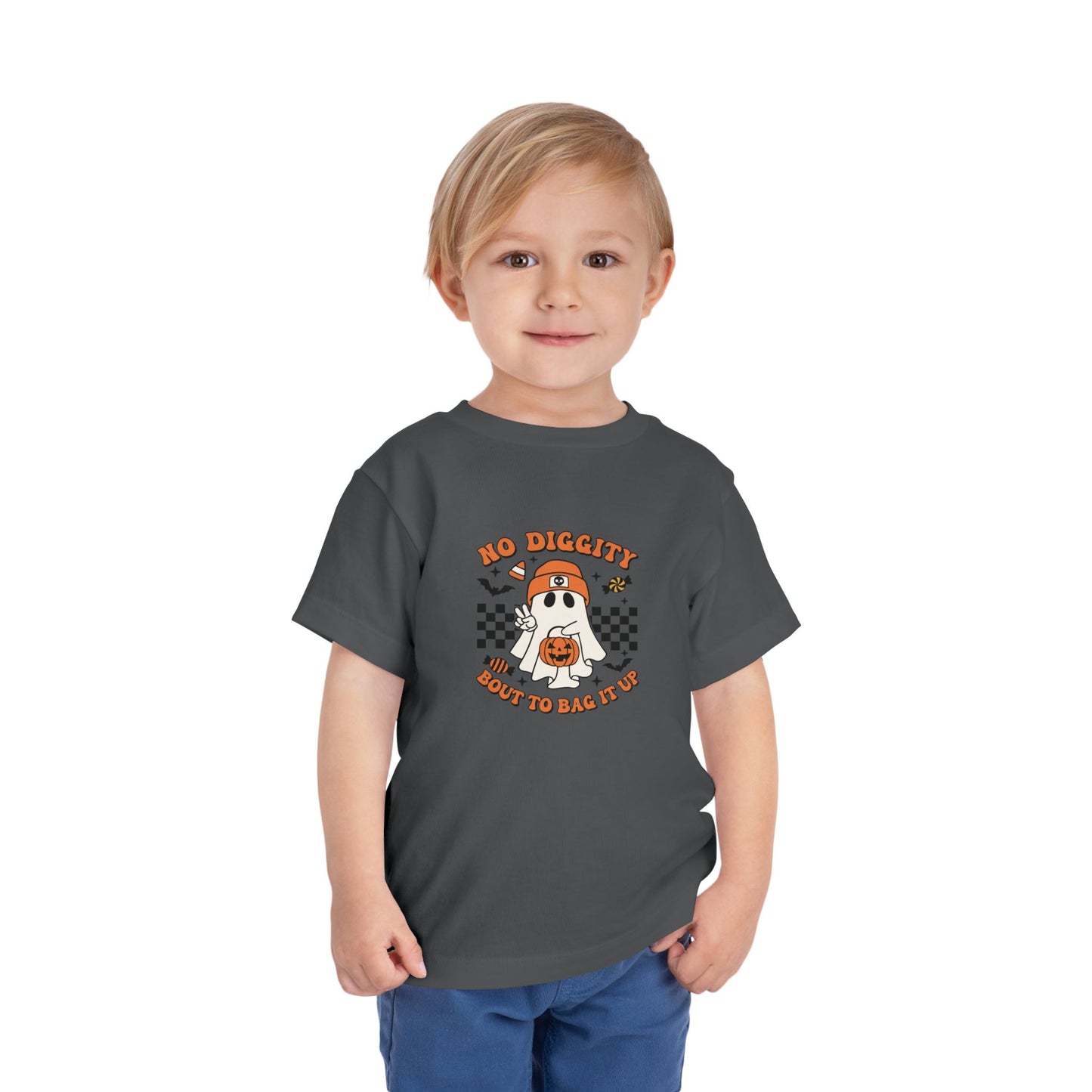 Toddler Halloween  No Diggity Bout To Bag It T-Shirt