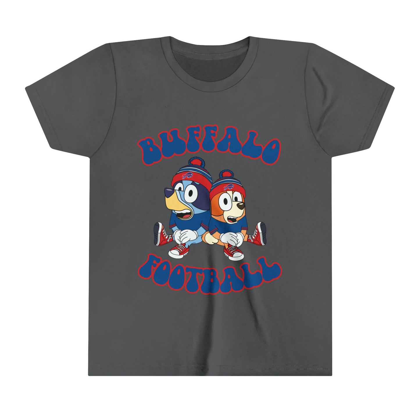 Youth Bluey & Bingo Design Bills Football - Inspired T-Shirt