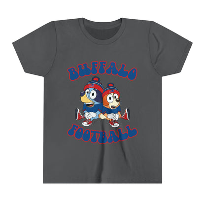 Youth Bluey & Bingo Design Bills Football - Inspired T-Shirt