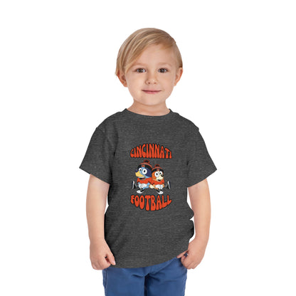 Toddler Bluey & Bingo Design Cincinnati Bengals Football - Inspired T-Shirt