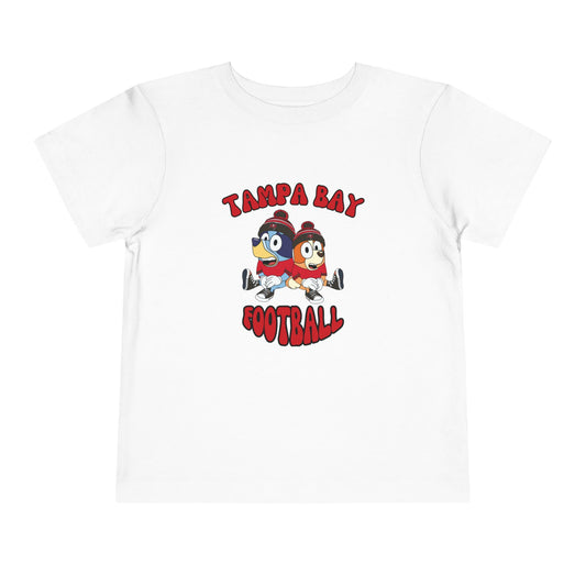 Toddler Bluey & Bingo Design Buccaneers  Football - Inspired T-Shirt