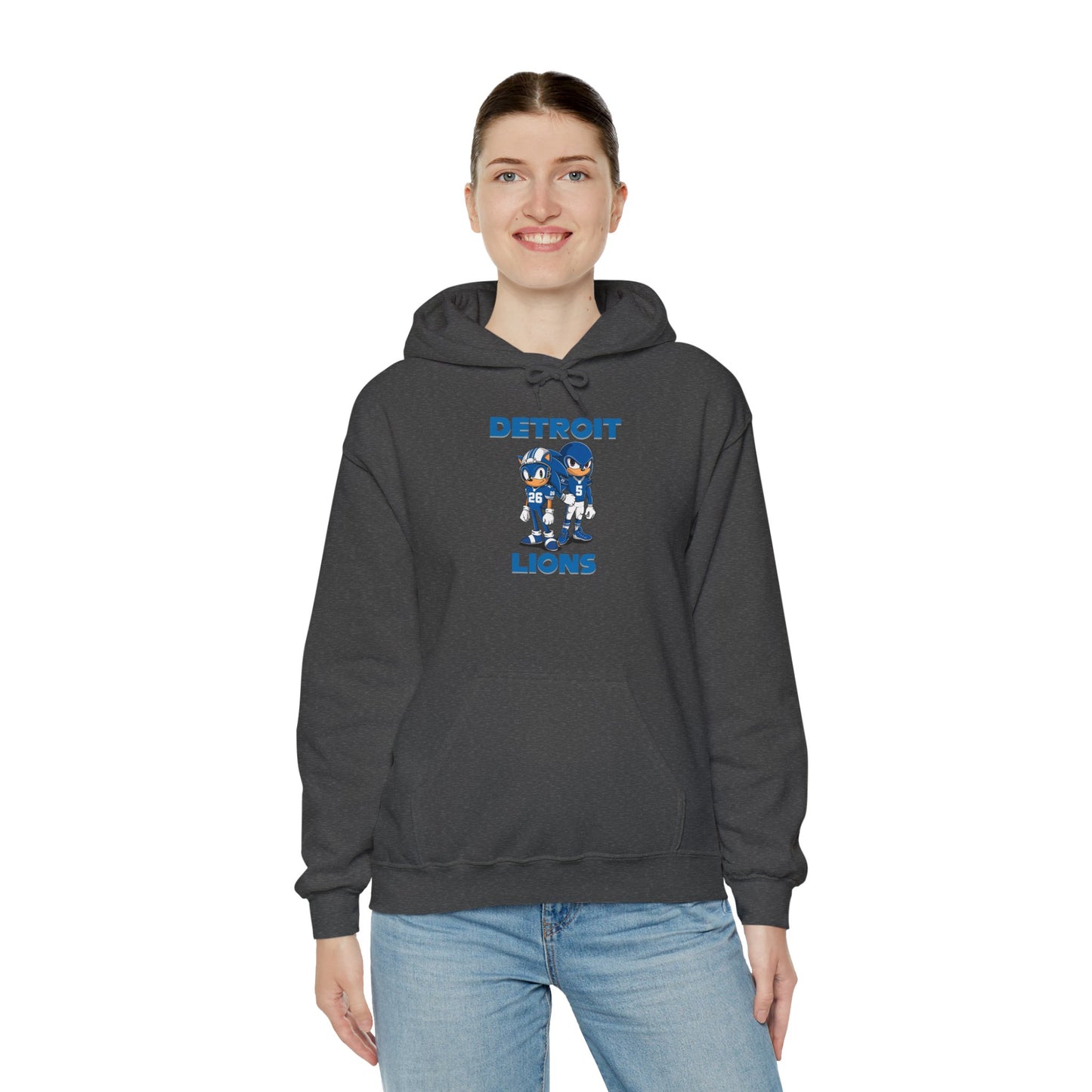 Sonic and Knuckles Jahmyr Gibbs and David Montgomery Detroit Lions Unisex Hoodie