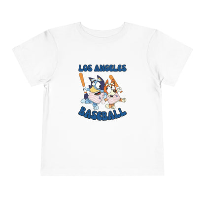 Toddler Bluey Design LA Dodgers - Inspired T-Shirt