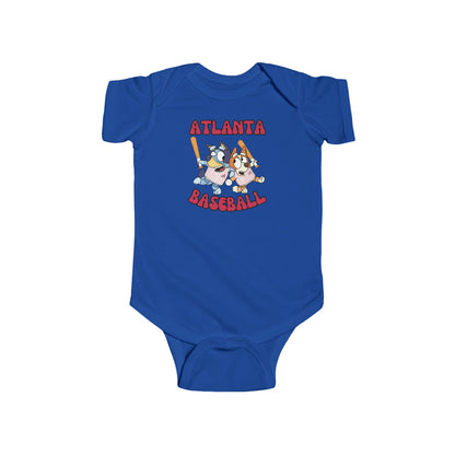 Toddler Bluey Design Atlanta Braves - Inspired Bodysuit