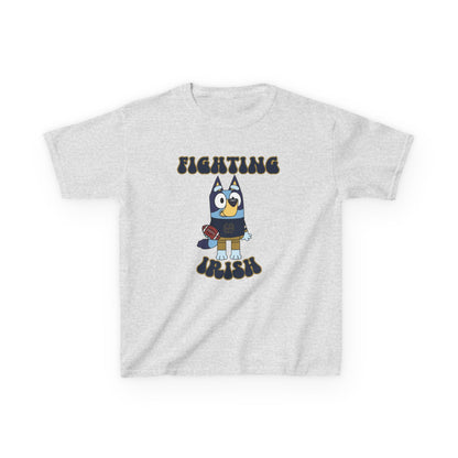 Bluey Fighting Irish Design College Football Youth Tee